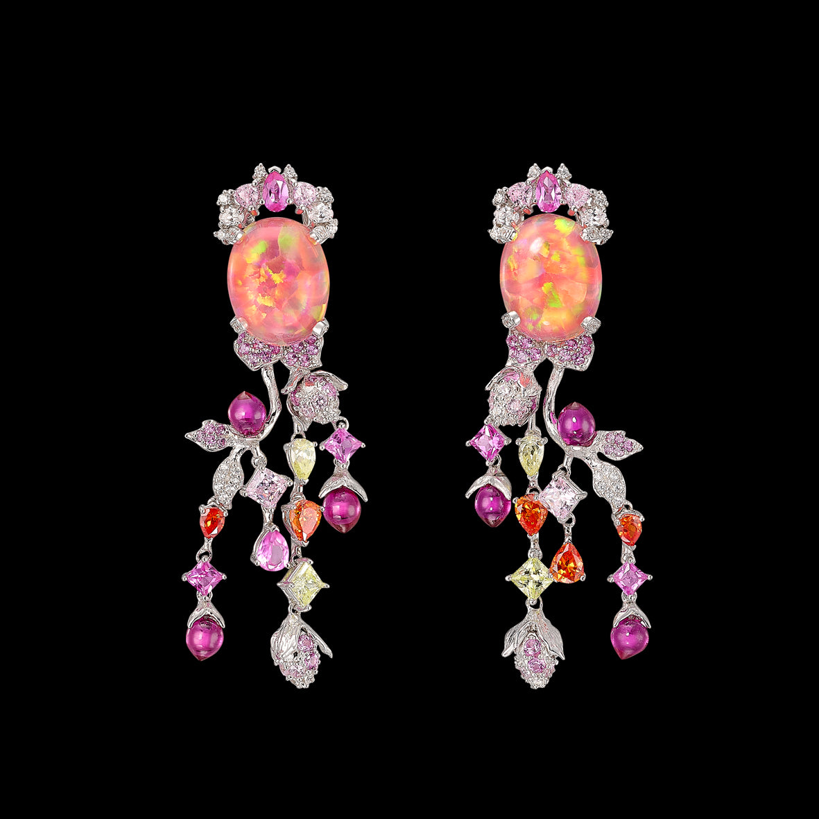 Ruby Passiflora Earrings