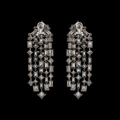 Silver Smoke Cascade Earrings