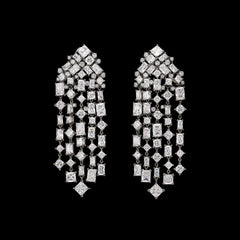 Silver Smoke Cascade Earrings