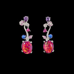 Violet Opal Carnivora Earrings