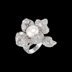 White Mini Blossom Ring