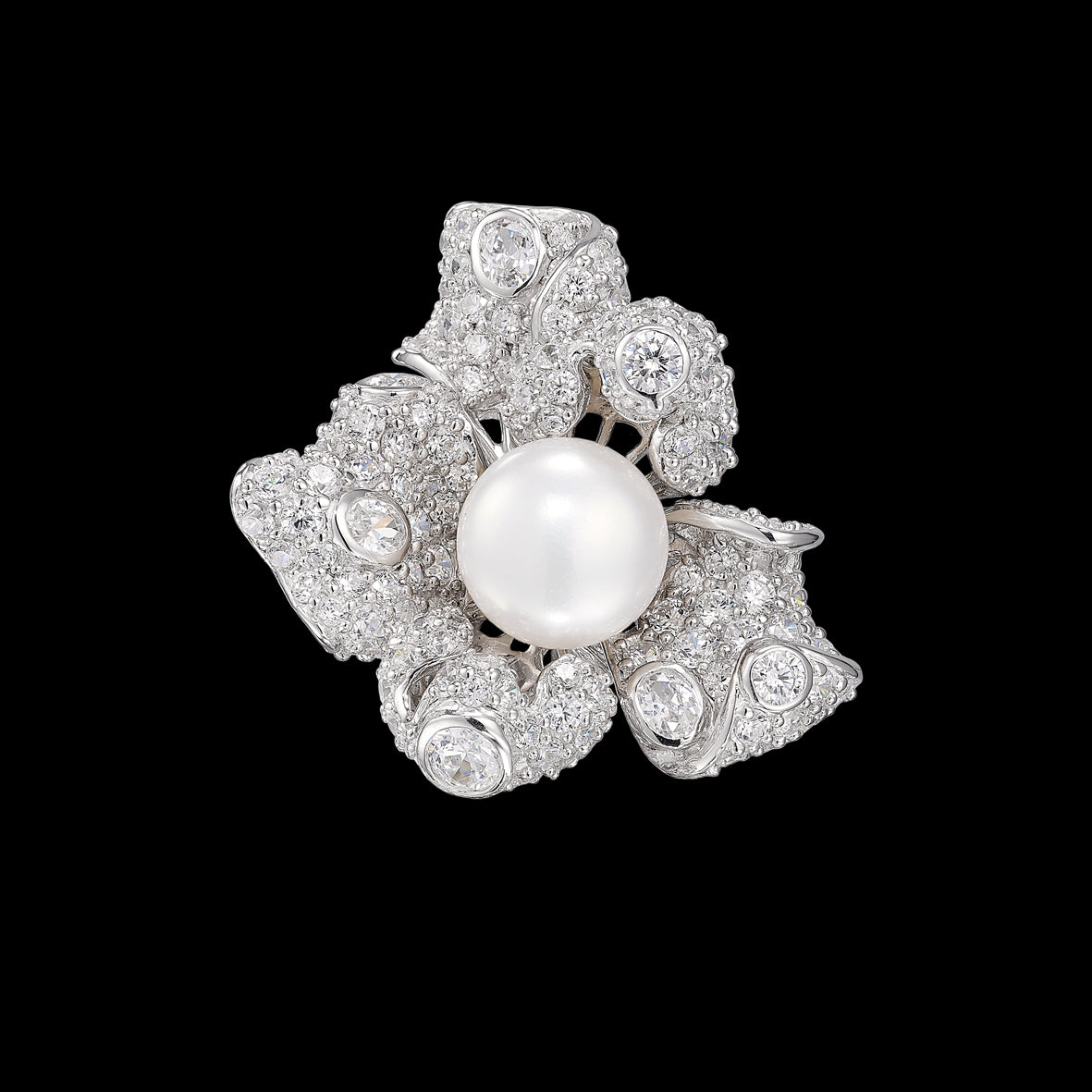 White Mini Blossom Ring