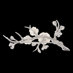 White Sakura Blossom Brooch