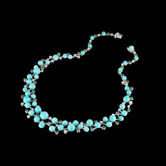 Turquoise Constellation Necklace, Necklace, Anabela Chan Joaillerie - Fine jewelry with laboratory grown and created gemstones hand-crafted in the United Kingdom. Anabela Chan Joaillerie is the first fine jewellery brand in the world to champion laboratory-grown and created gemstones with high jewellery design, artisanal craftsmanship and a focus on ethical and sustainable innovations.