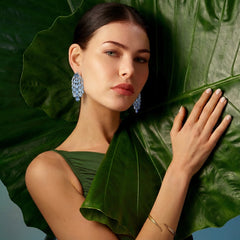 Aqua Sapphire Waterfall Earrings