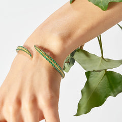 Emerald Blades of Grass Bangle
