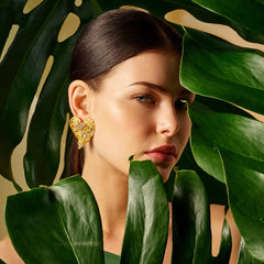 Golden Poison Ivy Earrings