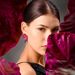 Violet Fuchsia Poison Ivy Earrings