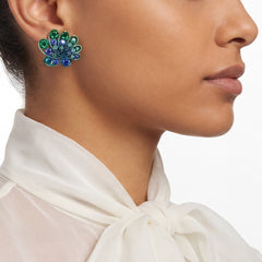 Emerald Sapphire Chanterelle Earrings