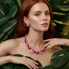 Ruby Rose Ariel Necklace. Lab-Grown Ruby