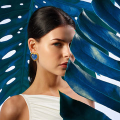 Blueberry Heart Earrings