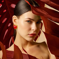 Cherry Heart Earrings