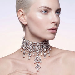 Satine Noir Choker. Lab-Grown Simulated Diamond