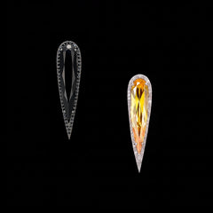 Black Canary Glimmer Earrings. Lab-Grown Simulated Diamond