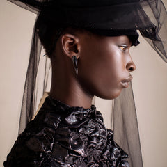 Black Diamond Glimmer Earrings. Lab-Grown Simulated Diamond