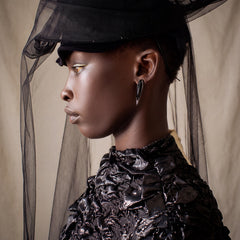 Black Diamond Glimmer Earrings. Lab-Grown Simulated Diamond