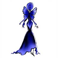 Blue Butterfly Earrings. Lab-Grown Sapphire