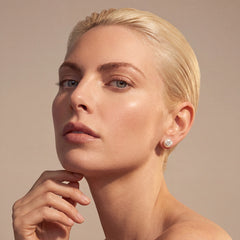 Diamond Snow White Earrings. Lab-Grown Simulated Diamond