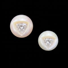 Diamond Snow White Earrings. Lab-Grown Simulated Diamond