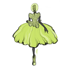 Neon Green Tinkerbell Earrings. Lab-Grown Simulated Diamond