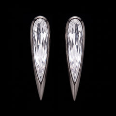 Origami Diamond Glimmer Earrings. Lab-Grown Simulated Diamond