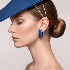 Primary. Blue Aluminium Earrings