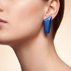 Primary. Blue Aluminium Earrings