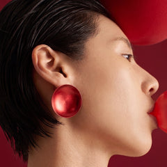Primary. Crimson Aluminium Earrings