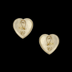 Amber Heart Earrings