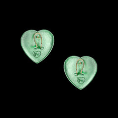 Apple Heart Earrings