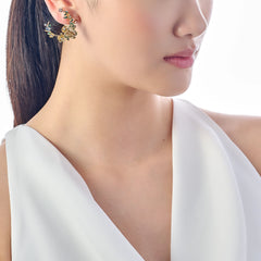 Aqua Orchard Garland Earrings