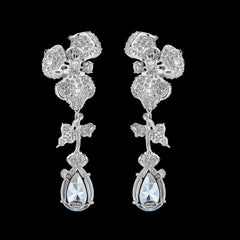 Aqua Orchid Earrings