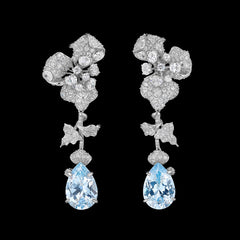Aqua Orchid Earrings
