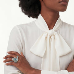 Aqua Peony Ring
