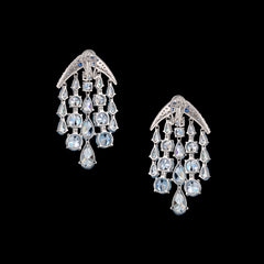 Aqua Sapphire Waterfall Earrings