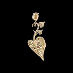 Autumn Acorn Heart Earrings