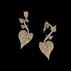 Autumn Acorn Heart Earrings