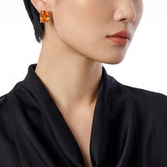 Autumn Cushion Wing Studs. Lab-Grown Sapphire
