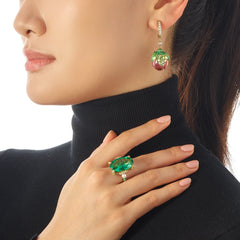 Beetroot Lotus Earrings