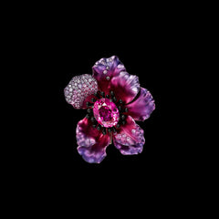 Begonia Poppy Brooch