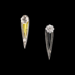 Black Canary Glimmer Earrings. Lab-Grown Simulated Diamond