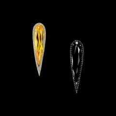 Black Canary Glimmer Earrings. Lab-Grown Simulated Diamond