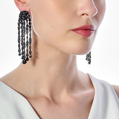Black Diamond Cascade Earrings