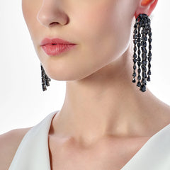 Black Diamond Cascade Earrings