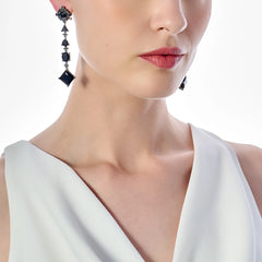 Black Diamond Tropical Drop Earrings