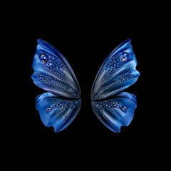 Blue Butterfly Earrings. Lab-Grown Sapphire