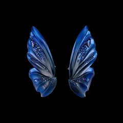 Blue Butterfly Earrings. Lab-Grown Sapphire