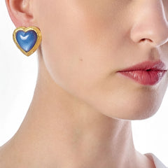 Blueberry Heart Earrings