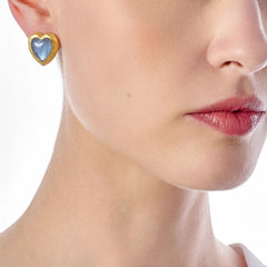 Blueberry Heart Studs