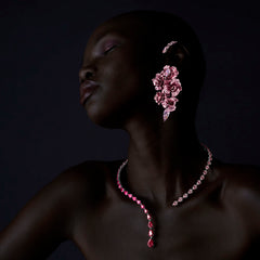 Blush Camellia Bloom Ear Cuff